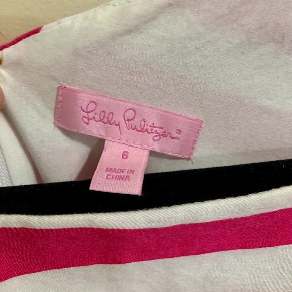 Lilly Pulitzer Pink & White Striped Party Dress - Picture 4 of 12